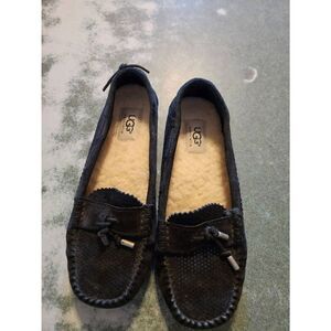 Ugg Roni Suede  black Slippers Size 6